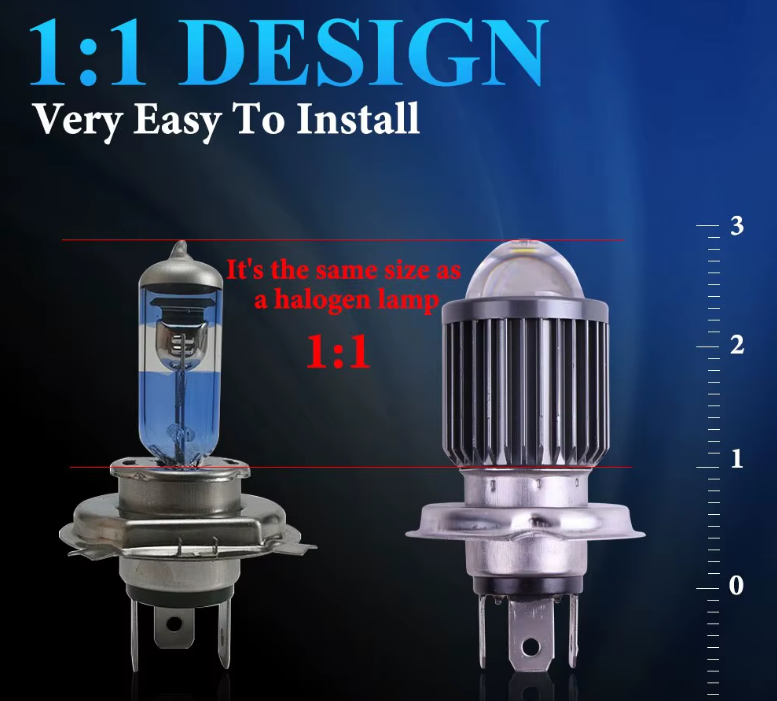 Λάμπα LED Μοτοσυκλέτας H4 | Hi/Lo Beam | 1000LM | 6500K 1τμχ
