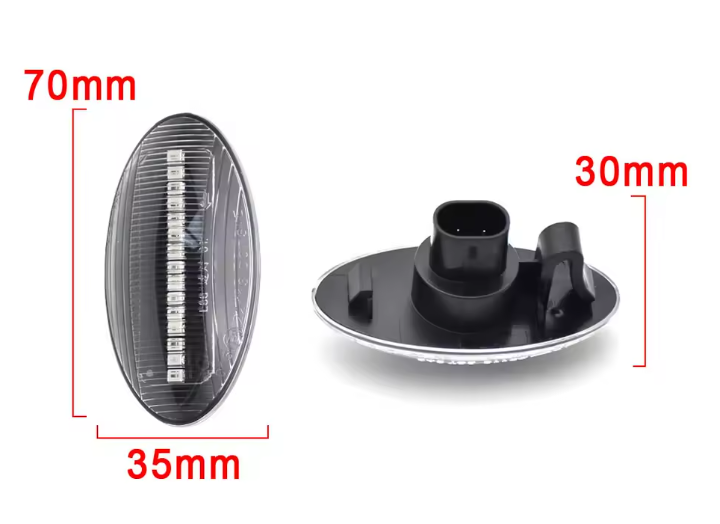 Φλας Led Dynamic για SUZUKI/OPEL/FIAT-2 Τμχ CRYSTAL