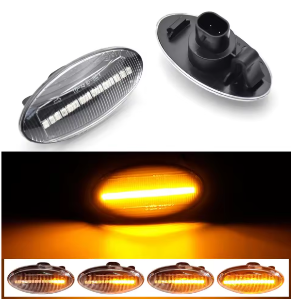Φλας Led Dynamic για SUZUKI/OPEL/FIAT-2 Τμχ CRYSTAL