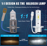 H3 LED Λάμπες Αυτοκινήτου 12000lm/6500k/60W- Υψηλή Φωτεινότητα, Μακροχρόνια Απόδοση & Εύκολη Εγκατάσταση-2τμχ
