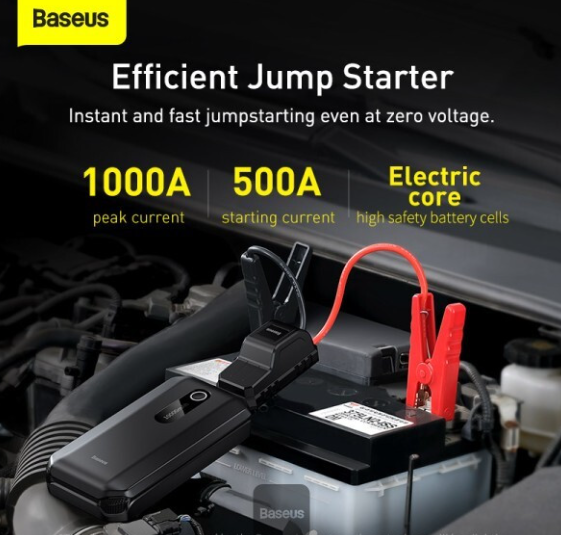 Εκκινητής Μπαταρίας Αυτοκινήτου Baseus Super Energy Air – 1000A με Powerbank &amp& Φακό