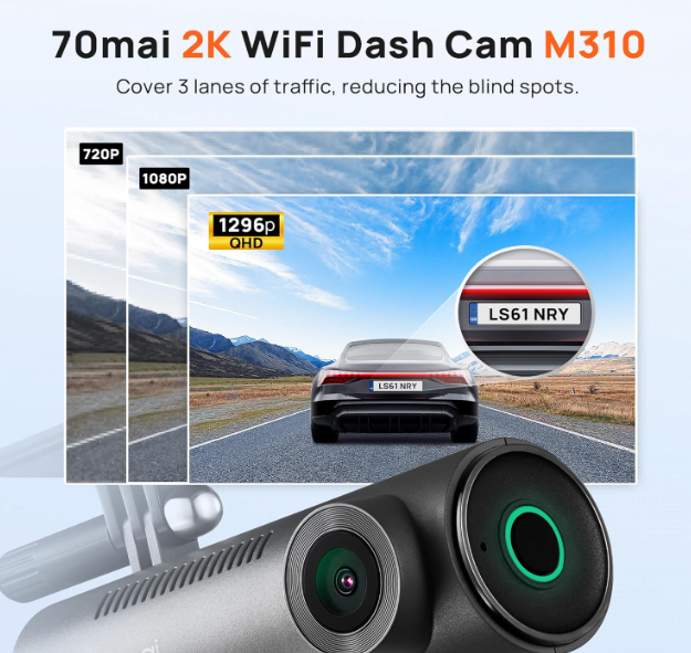 Κάμερα Αυτοκινήτου 70Mai M310 2K QHD με Φωνητικό Έλεγχο & 24ωρη Επιτήρηση