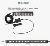 Εσωτερικός Φωτισμός Αυτοκινήτου ambient light RGB με 48 LED & Τηλεχειριστήριο – Σετ 4τμχ