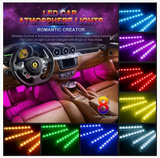 Εσωτερικός Φωτισμός Αυτοκινήτου ambient light RGB με 48 LED & Τηλεχειριστήριο – Σετ 4τμχ