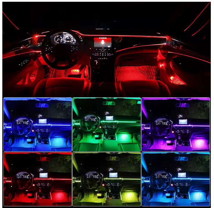 LED Φωτισμός Αυτοκινήτου Ambient Light με Bluetooth & Αισθητήρα Ήχου