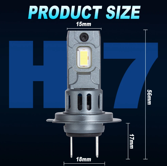LED Λάμπες H7/6500K/20000LM CANBUS- Υψηλή Φωτεινότητα & Εύκολη Εγκατάσταση-2tmx