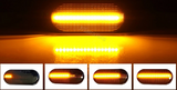 Φλας Led Dynamic για VW-FORD-SEAT-SKODA- 2 Τμχ SMOKED