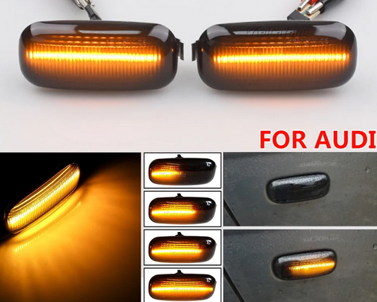 Φλας Led Dynamic για AUDI - 2 Τμχ SMOKED