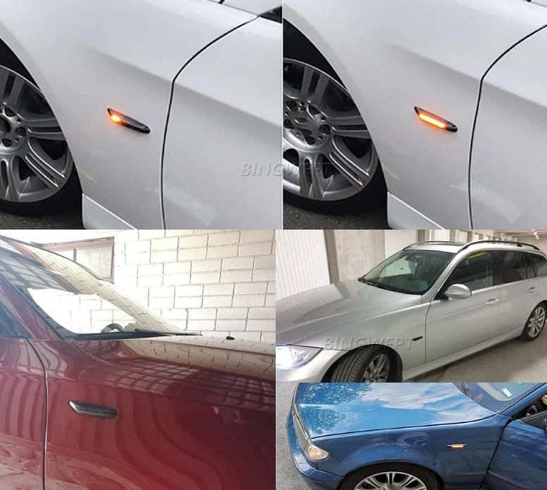 Φλας Led Dynamic για BMW- 2 Τμχ SMOKED