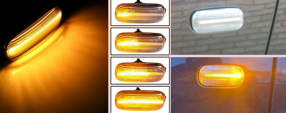 Φλας Led Dynamic για AUDI - 2 Τμχ SMOKED