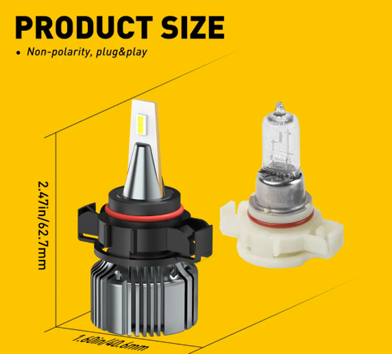 AUXITO LED PSX24W Canbus 4000Lm – Λάμπες Ομίχλης & DRL 6500K (Σετ 2τμχ)
