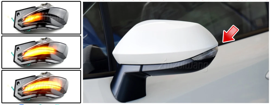 Φλας Led Dynamic για TOYOTA- 2 Τμχ SMOKED