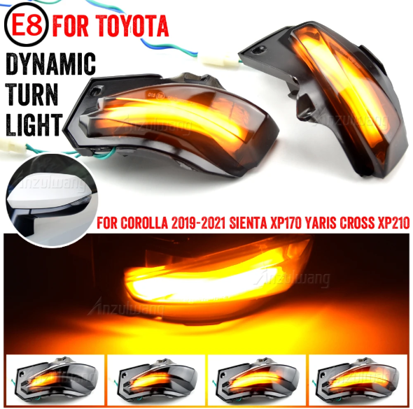 Φλας Led Dynamic για TOYOTA- 2 Τμχ SMOKED