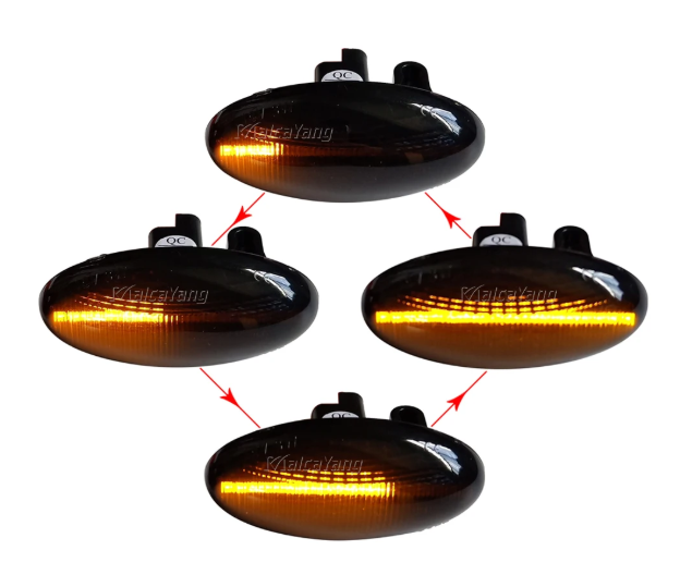 Φλας Led Dynamic για PEUGEOT/CITROEN- 2 Τμχ SMOKED