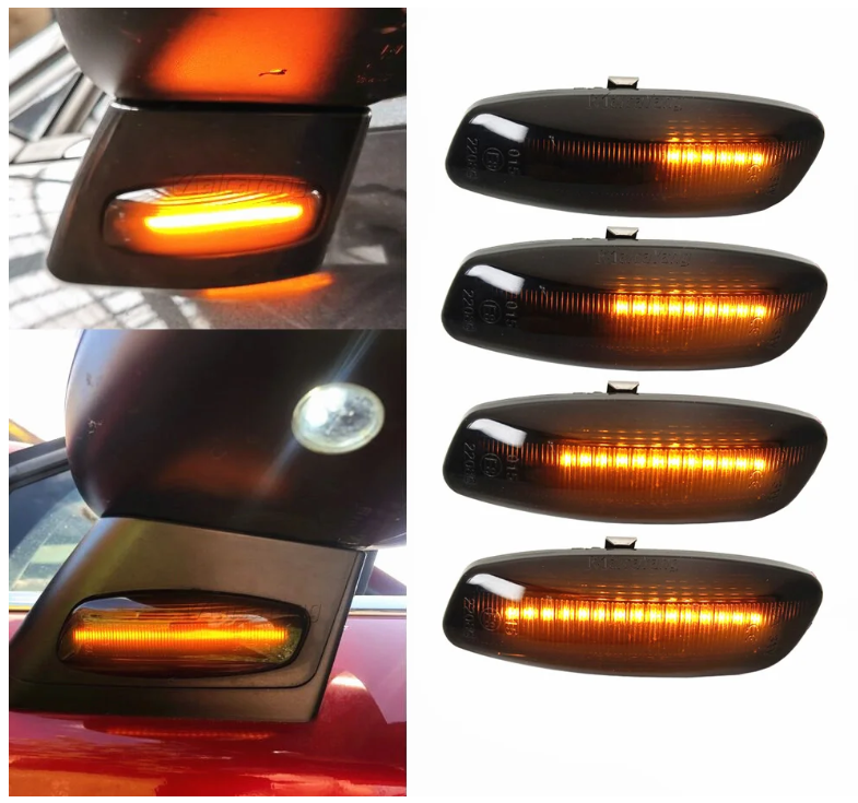 Φλας Led Dynamic για PEUGEOT/CITROEN 2 Τμχ SMOKED