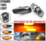 Φλας Led Dynamic για PEUGEOT/CITROEN 2 Τμχ SMOKED