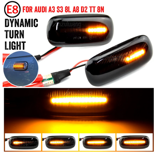 Φλας Led Dynamic για AUDI - 2 Τμχ SMOKED