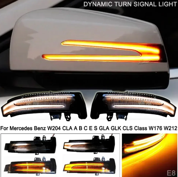 Φλας Led Dynamic για MERCEDES - 2 Τμχ SMOKED