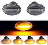 Φλας Led Dynamic για FIAT 500/FORD KA/LANCIA/ALFA ROMEO - 2 Τμχ CRYSTAL