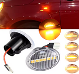 Φλας Led Dynamic για FIAT 500/FORD KA/LANCIA/ALFA ROMEO - 2 Τμχ CRYSTAL