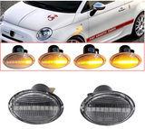 Φλας Led Dynamic για FIAT 500/FORD KA/LANCIA/ALFA ROMEO - 2 Τμχ CRYSTAL