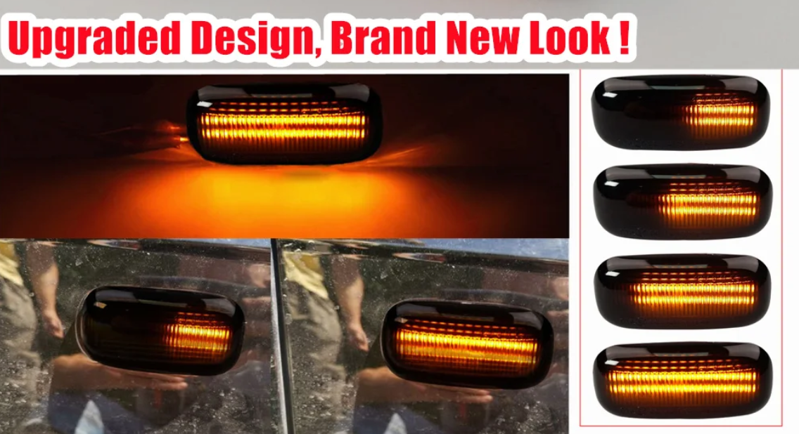 Φλας Led Dynamic για AUDI - 2 Τμχ SMOKED