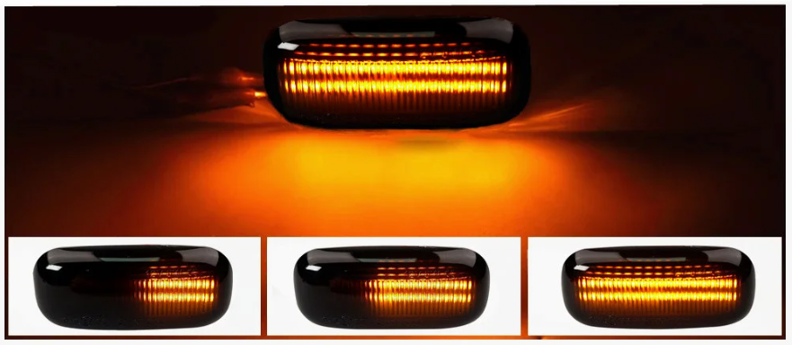 Φλας Led Dynamic για AUDI - 2 Τμχ SMOKED