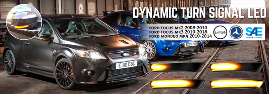 Φλας Dynamic Led για Ford Focus Mk2/Mk3-Mondeo Mk4  SMOKED 2τμχ