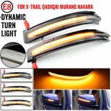 Φλας Led Dynamic για NISSAN QASHQAI/XTRAIL/NAVARA- 2 Τμχ CRYSTAL