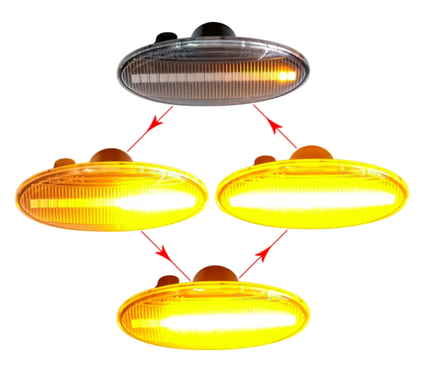 Φλας Led Dynamic για NISSAN- 2 Τμχ CRYSTAL