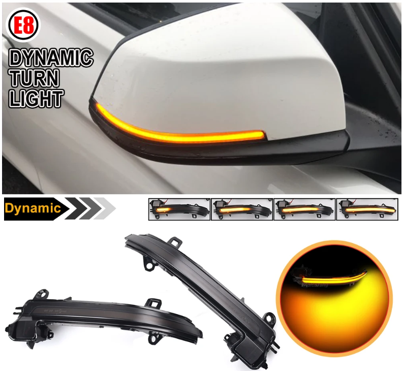 Φλας Led Dynamic για BMW 1/2/3/4- 2 Τμχ SMOKED