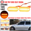 Φλας Led Dynamic για VW-FORD-SEAT-SKODA- 2 Τμχ CRYSTAL