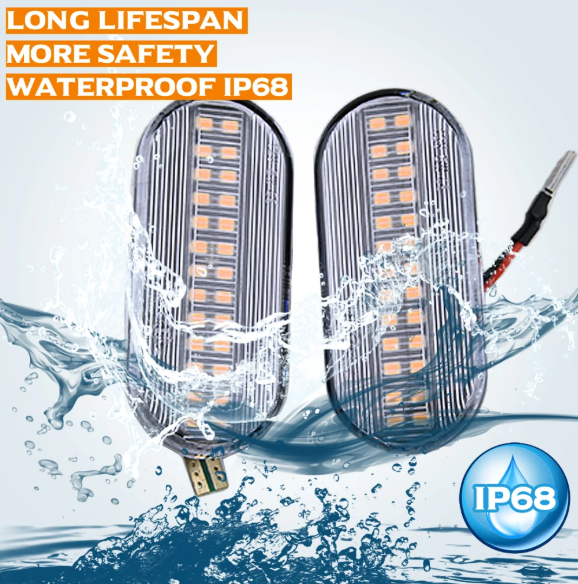 Φλας Led Dynamic για VW-FORD-SEAT-SKODA- 2 Τμχ CRYSTAL
