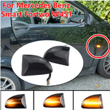Φλας Led Dynamic για SMART W451- 2 Τμχ SMOKED