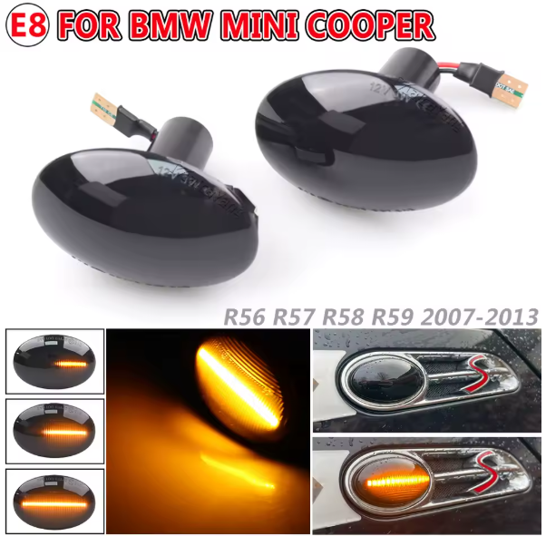 Φλας Led Dynamic για MINI R56/R57/R58/R59- 2 Τμχ SMOKED