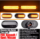 Φλας Led Dynamic για NISSAN/OPEL/RENAULT/SMART/DACIA- 2 Τμχ SMOKED