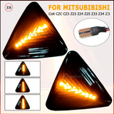 Φλας Led Dynamic για MITSUBISHI COLT- 2 Τμχ SMOKED