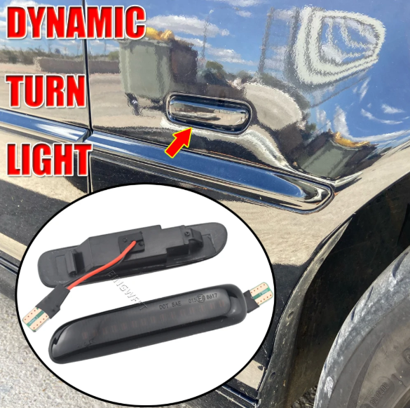 Φλας Led Dynamic για BMW E46- 2 Τμχ SMOKED