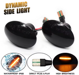 Φλας Led Dynamic για FIAT 500/FORD KA/LANCIA/ALFA ROMEO 4C- 2 Τμχ SMOKED