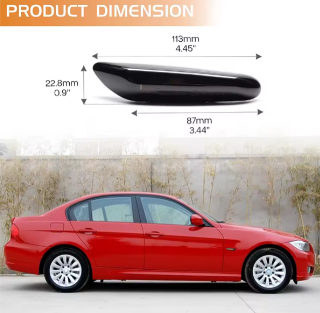 Φλας Led Dynamic για BMW- 2 Τμχ SMOKED