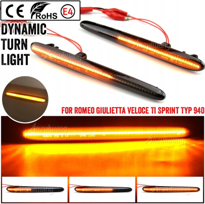 Φλας Led Dynamic για ALFA ROMEO GIULIETTA- 2 Τμχ SMOKED