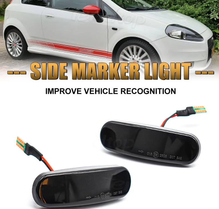 Φλας Led Dynamic για FIAT/PEUGEOT/CITROEN- 2 Τμχ SMOKED