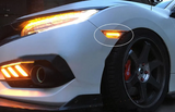 Φλας led για Honda civic 10th 2016-  SMOKED 2τμχ