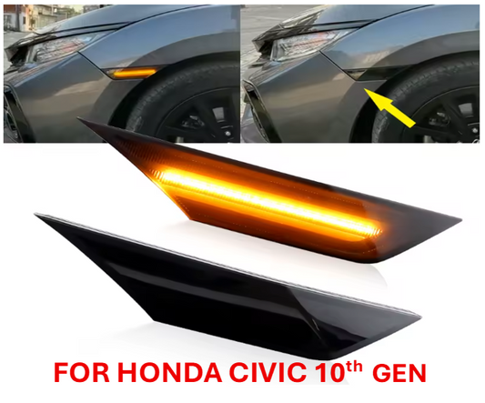 Φλας led για Honda civic 10th 2016-  SMOKED 2τμχ