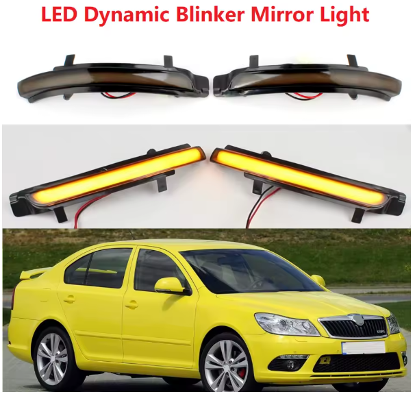 Φλας Led για Skoda Octavia 5 / Superb 2τμχ SMOKED