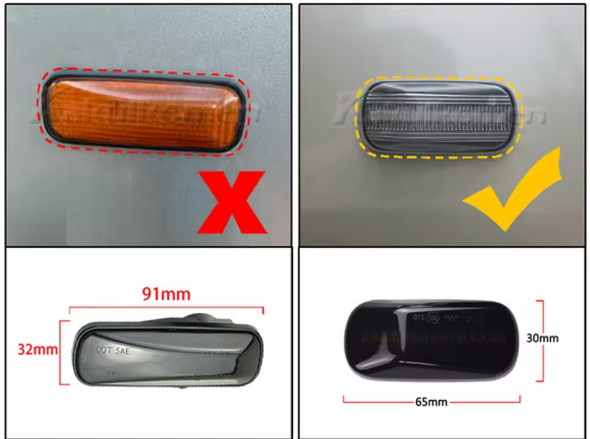 Φλας Led Dynamic για Honda-2 Τμχ-SMOKED