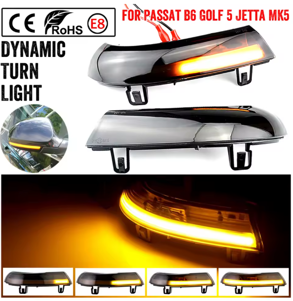 Φλας Dynamic Led για GOLF V/PASSAT/SUPERB -2 τμχ SMOKED