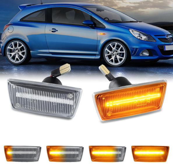Φλας Led Dynamic για 0PEL-CHEVROLET- 2 Τμχ CRYSTAL