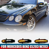 Φλας Led Dynamic για Mercedes Benz C W203/S203/CL203- 2 Τμχ SMOKED