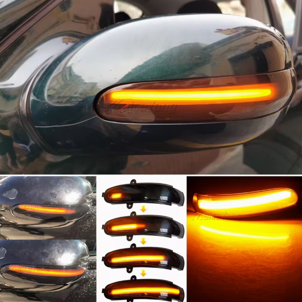 Φλας Led Dynamic για Mercedes Benz C W203/S203/CL203- 2 Τμχ SMOKED